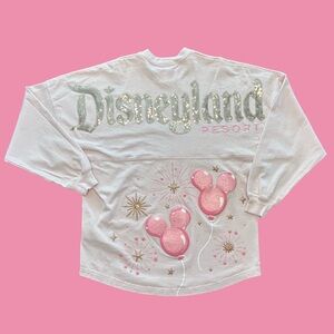 Disneyland Pink Spirit Jersey 2024 Mickey balloons sequined Logo NWT ADULT XS